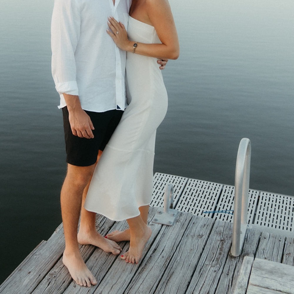 Aritzia Babaton satin maxi dress in light birch - Picture 3 of 4